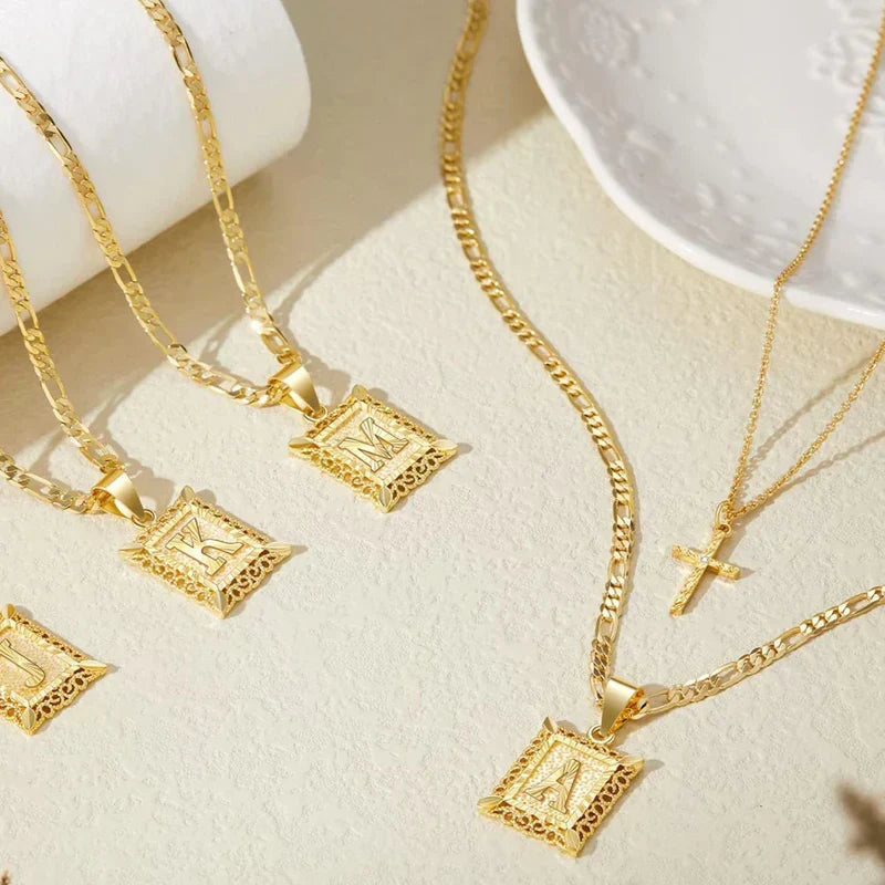 Collier initial croisé | Or