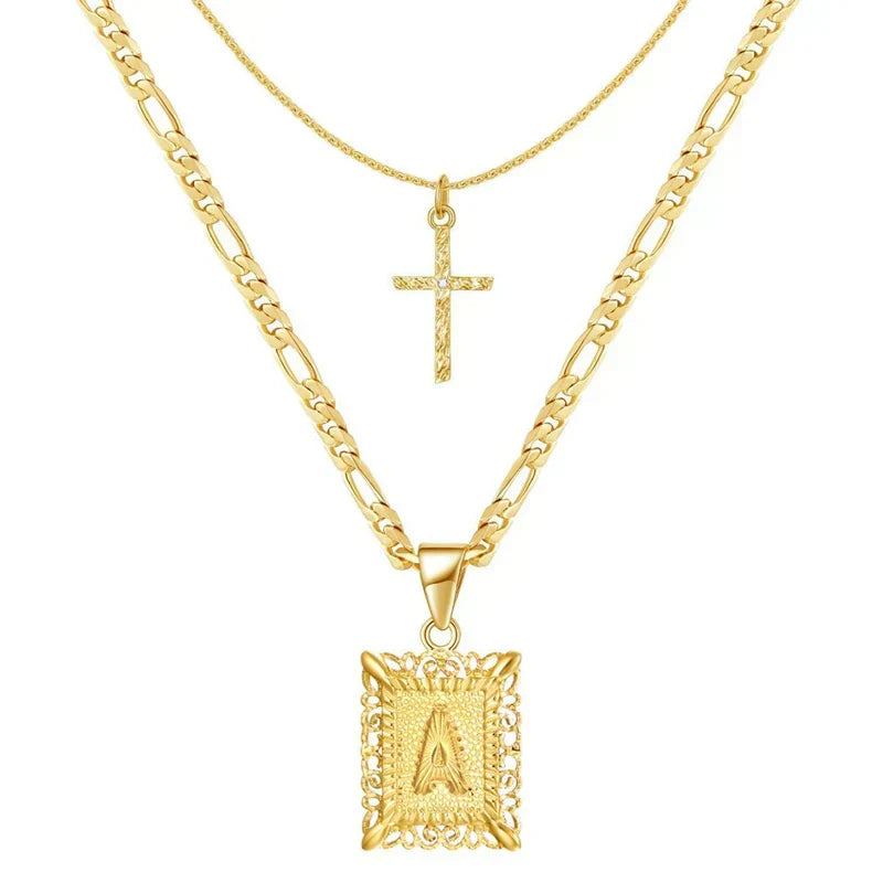 Collier initial croisé | Or