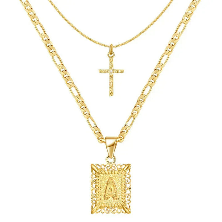 Collier initial croisé | Or