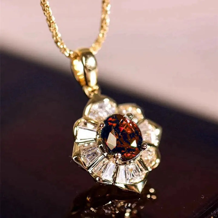 Collier Kavella soleil cramoisi | Or