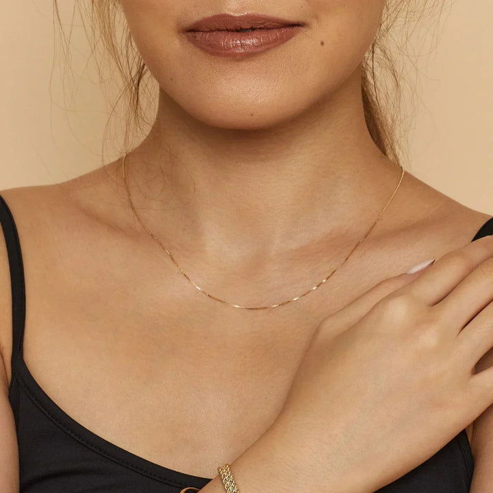 Collier maillon cubain | Or