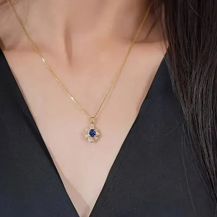 Collier or bleu | Or