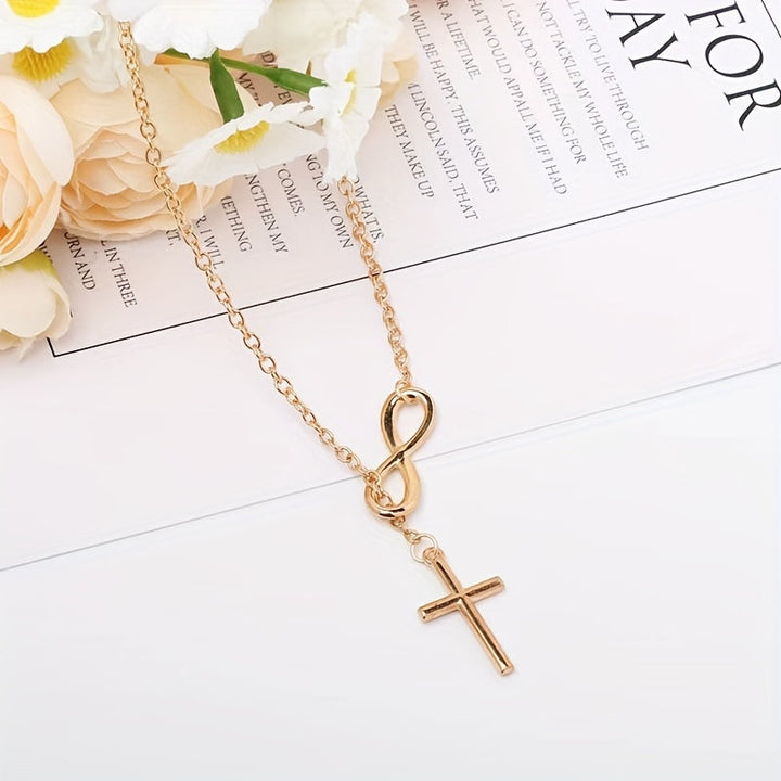 Collier pendentif croix éternelle | Or