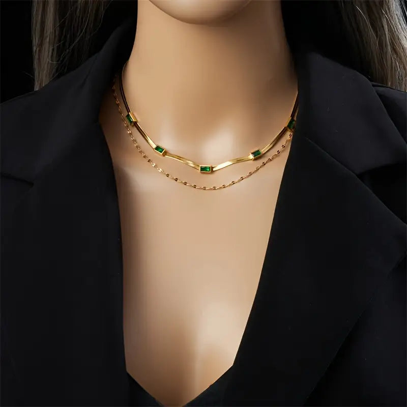 Collier rétro à double Couche Sorella | Or
