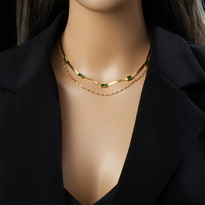 Collier rétro à double Couche Sorella | Or