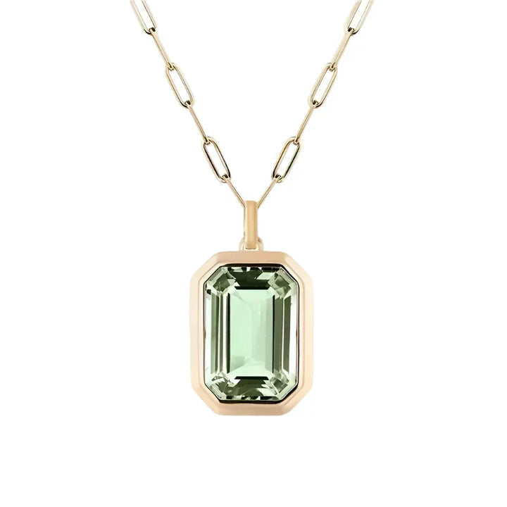 Collier Sofia avec pierre d'émeraude | Or