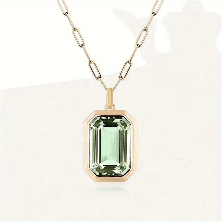 Collier Sofia avec pierre d'émeraude | Or
