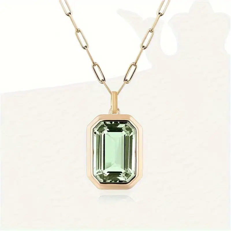 Collier Sofia s emeraldovým kameňom | Zlato