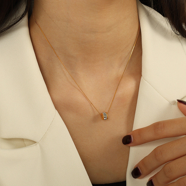 Collier à baril poli Élina | Or