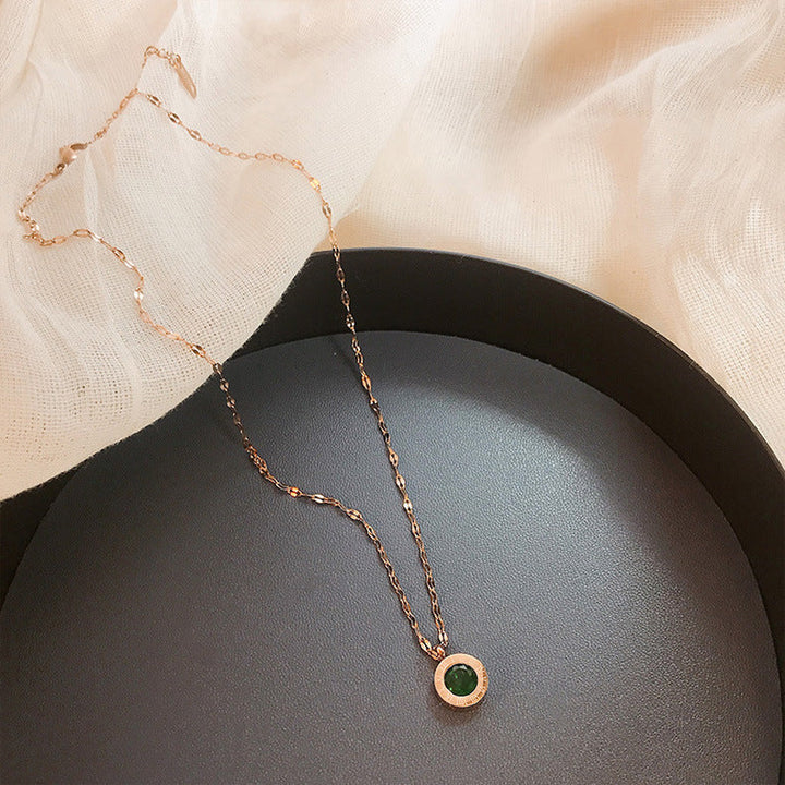 Collier à cadran émeraude | Or