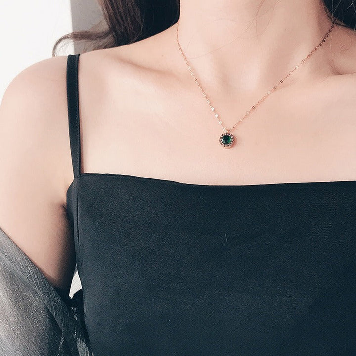 Collier à cadran émeraude | Or