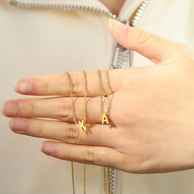 Collier avec initiale de lettre d'amour | Or
