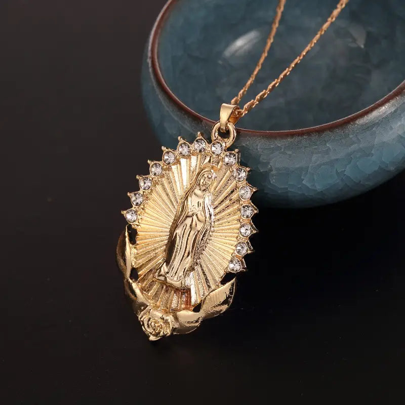 Collier avec médaille de la Vierge Marie | Or