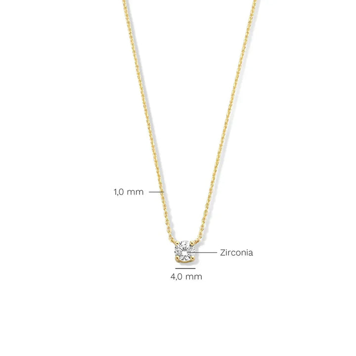 Collier en pierre moissanite Cléa | Or