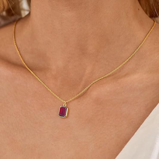 Collier en rubis superposé avec Trombone | Or