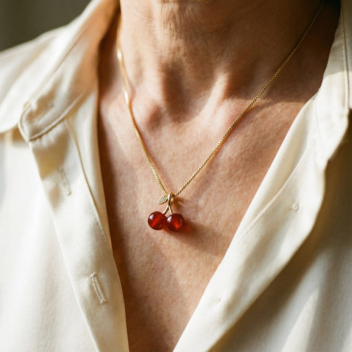 Collier avec des cerises | Or