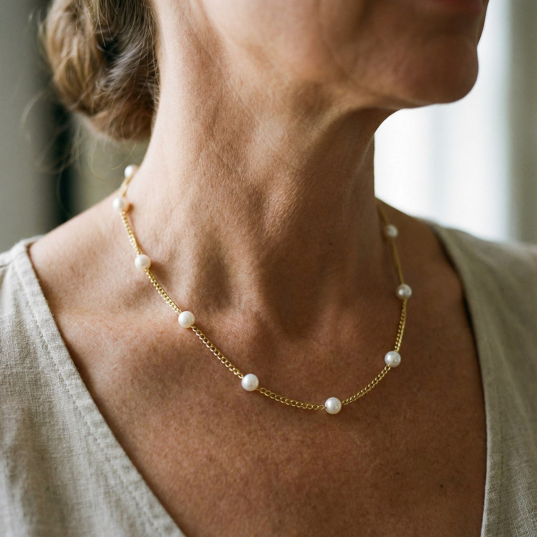 Collier avec perle naturelle | Or