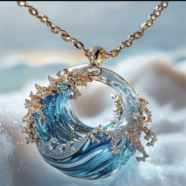 Collier exotique « Nid de l'océan » | Or