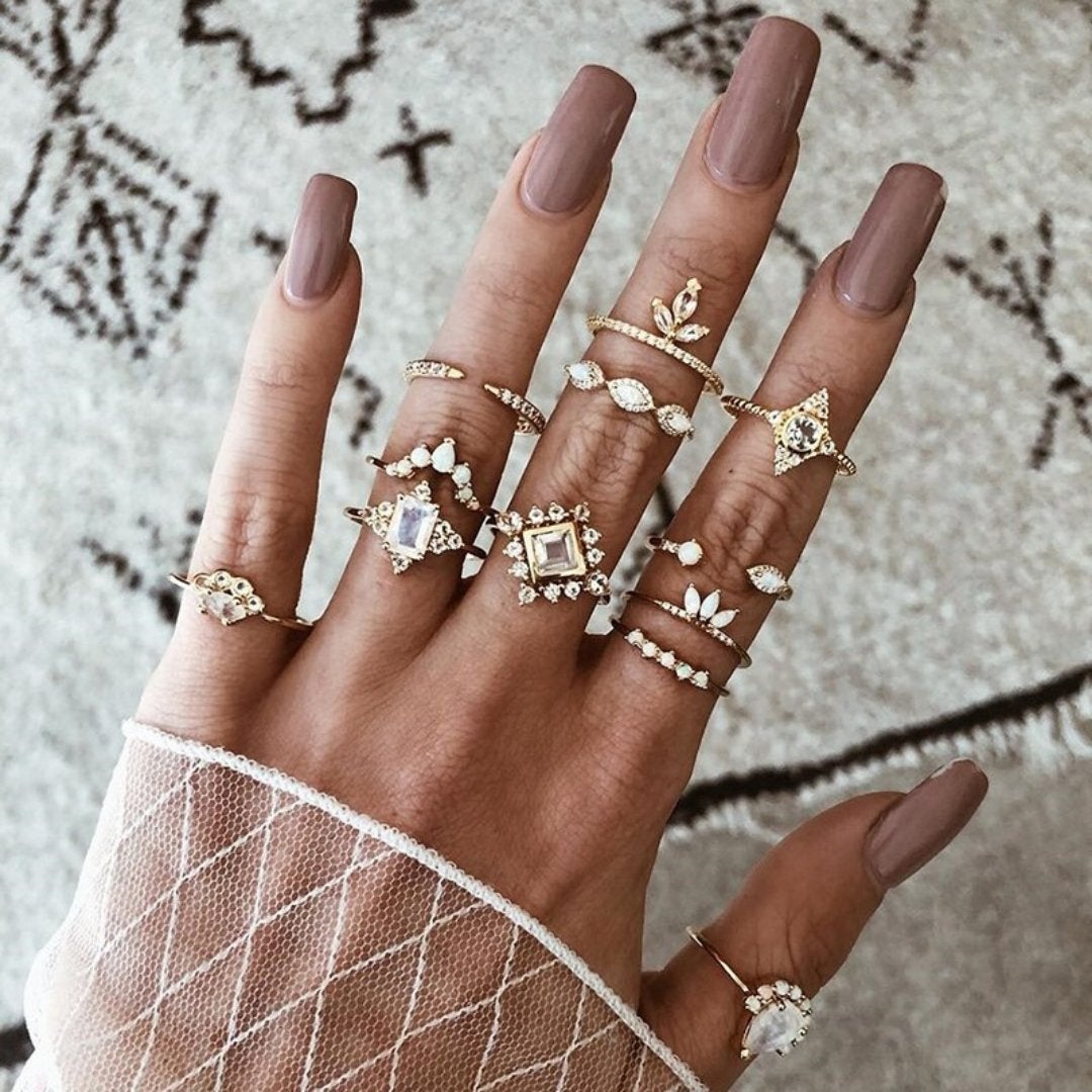 Ensemble Premium exclusif avec 8 à 12 bagues | Or