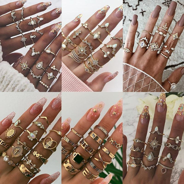 Ensemble Premium exclusif avec 8 à 12 bagues | Or