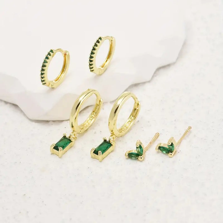 Ensemble de boucles d'oreilles Fiorenza Verdeau | Or