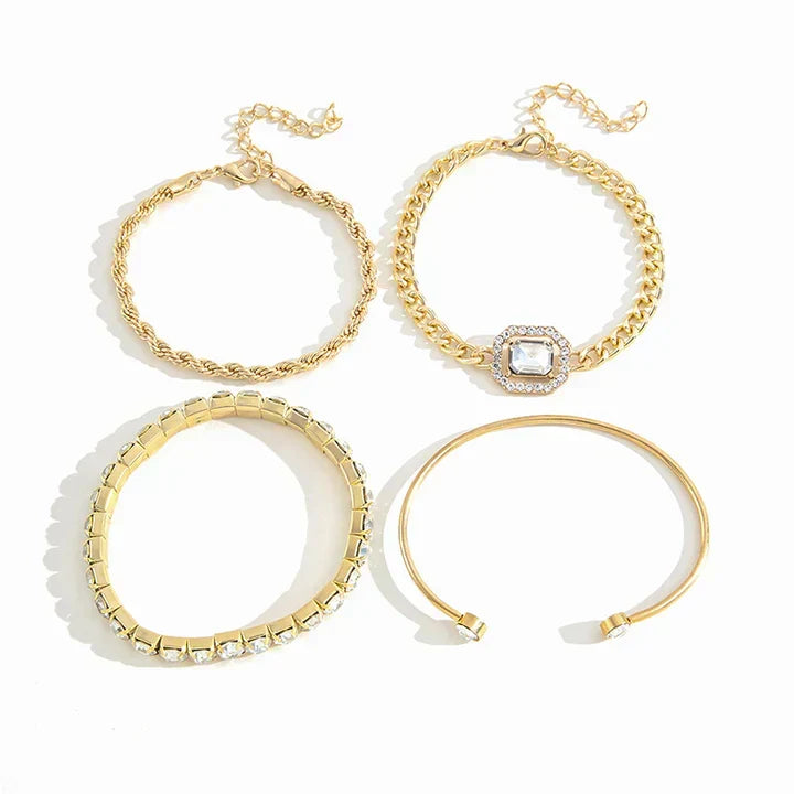 Ensemble de bracelets Domitille Calvine | Or blanc