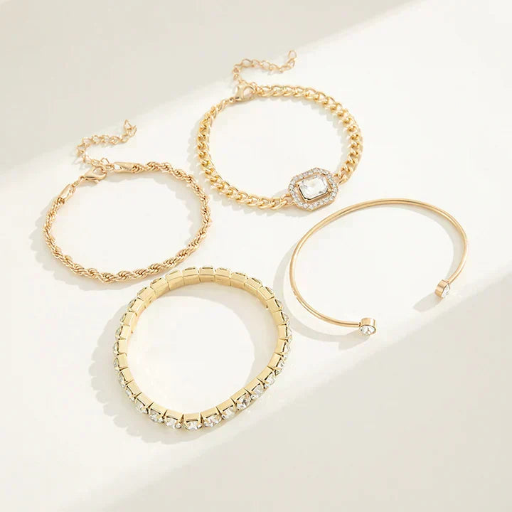 Ensemble de bracelets Domitille Calvine | Or blanc