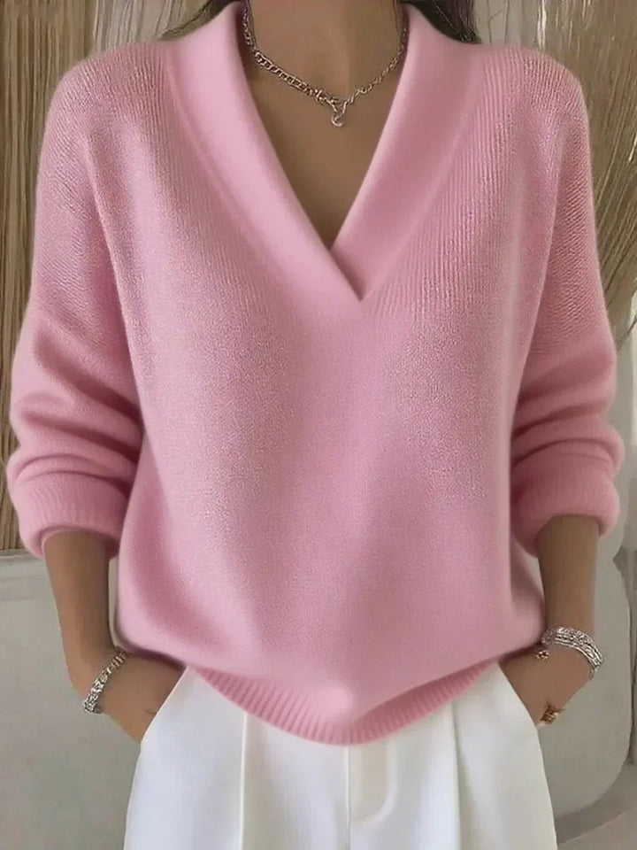 Violeta | Voľný sveter s výstrihom do V