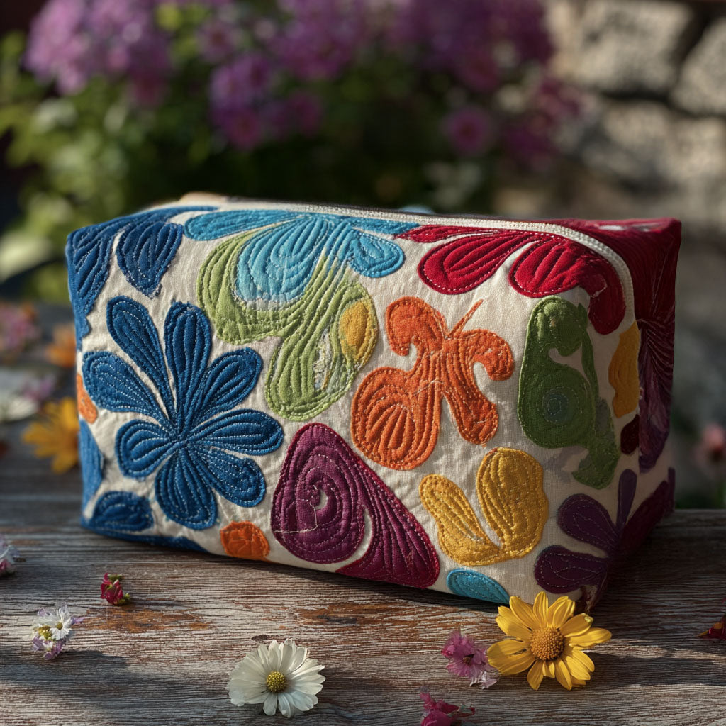 Flora - Quilted Toiletry Bag - Harmonious Pattern