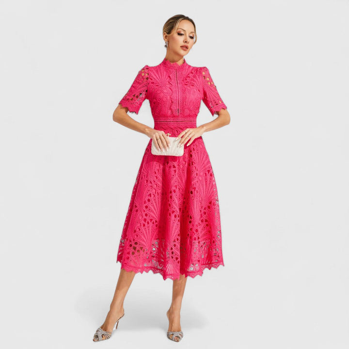 Lidija - elegantná šaty s čipkou pre ženy