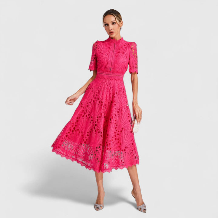 Lidija - elegantná šaty s čipkou pre ženy