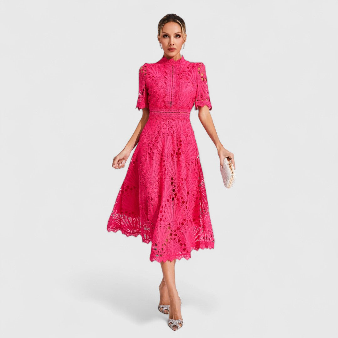 Lidija - elegantná šaty s čipkou pre ženy