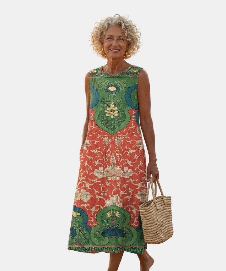 Kalliope | Midi Šaty Boho