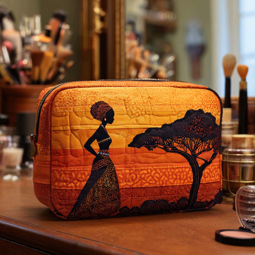 Jodie - Quilted Toiletry Bag - Desert Print