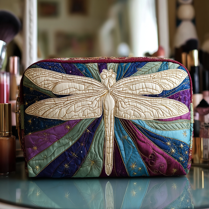Juno - Quilted Toiletry Bag - Mysterious Dragonfly