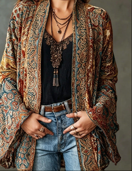 Lucia – vyšívaný kimono kardigán