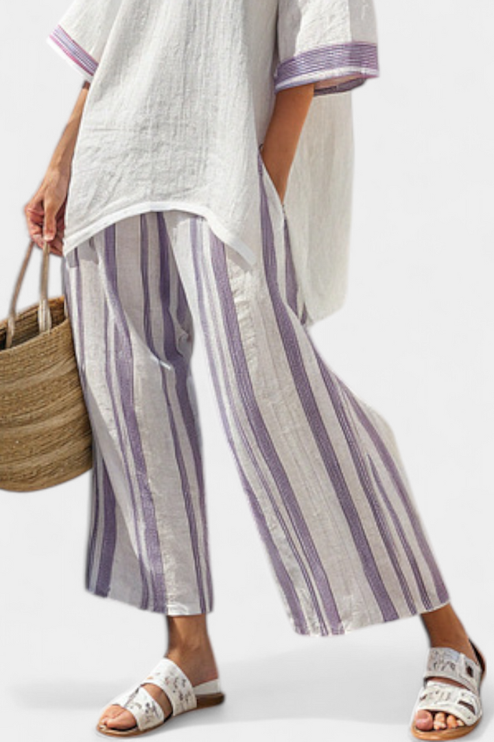 Allegra — Pohodlné tričko a pruhované nohavice z bambusu