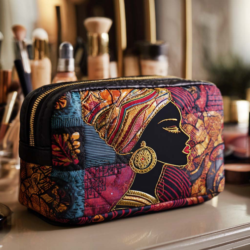 Presley - Quilted Toiletry Bag - Radiant Pattern