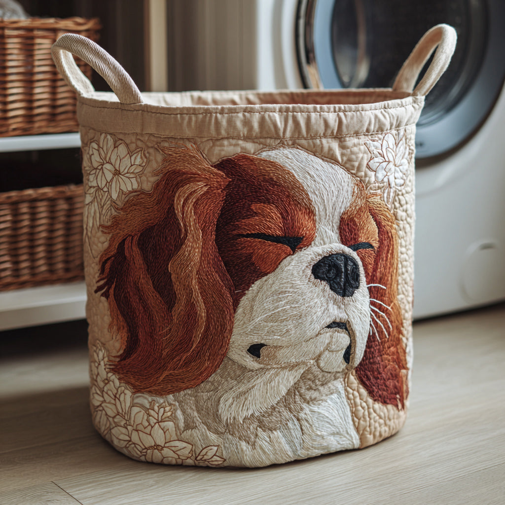 Prešívaný košík na pranie - Cavalier King Charles