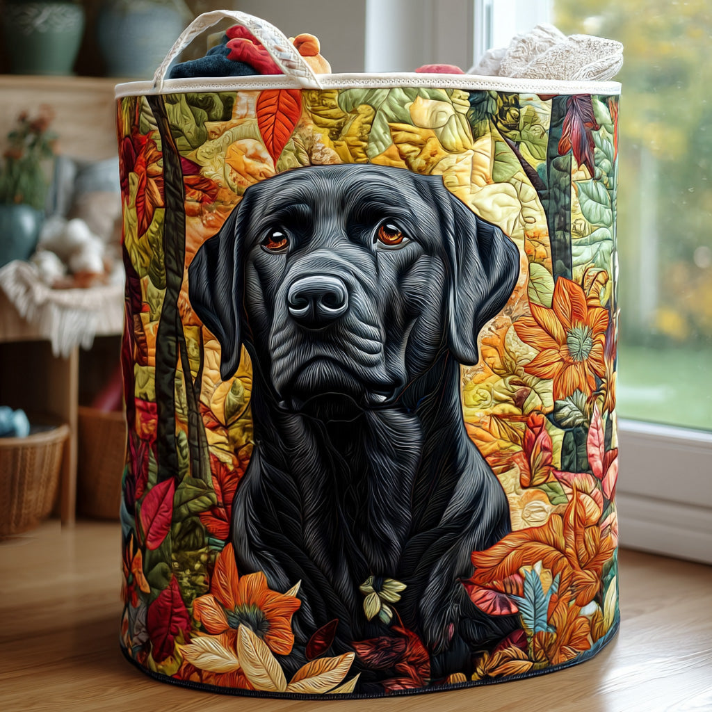 Prešívaný košík na prádlo - Vernosť labradora