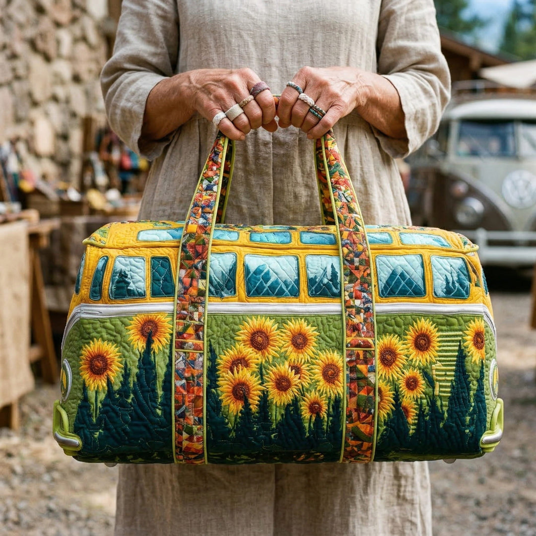 Quilted Travel Bag - Sunflower Camper