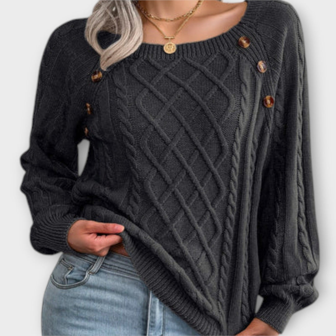 Malia - Pletený pulóver s gombíkmi