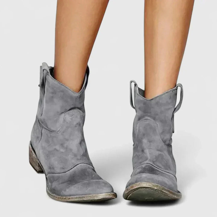 Sloboda - Cowboy čižmy v retro štýle, do členkov, s elegantným zakončením