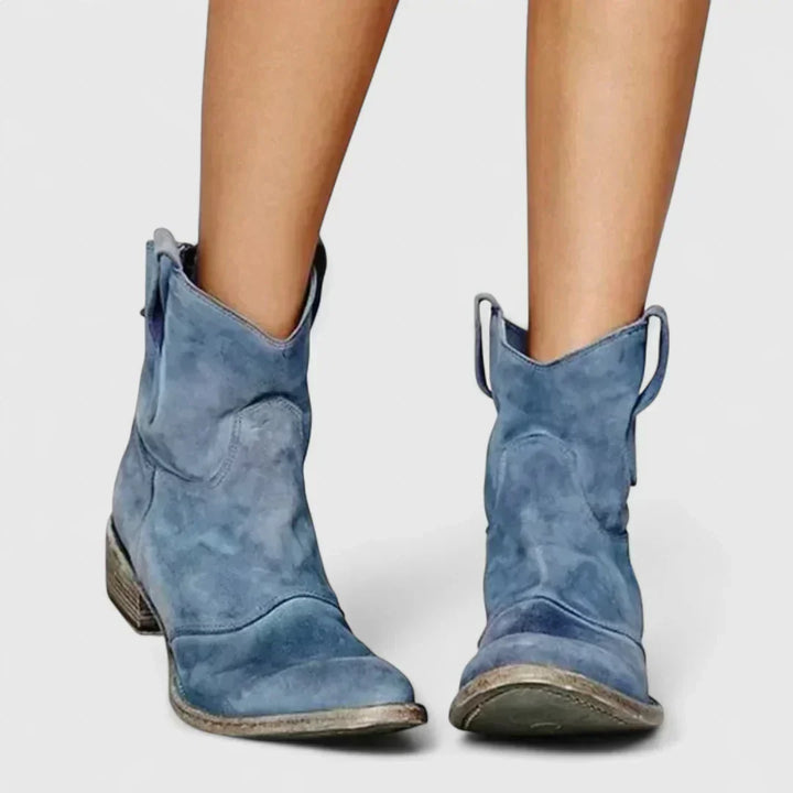 Sloboda - Cowboy čižmy v retro štýle, do členkov, s elegantným zakončením