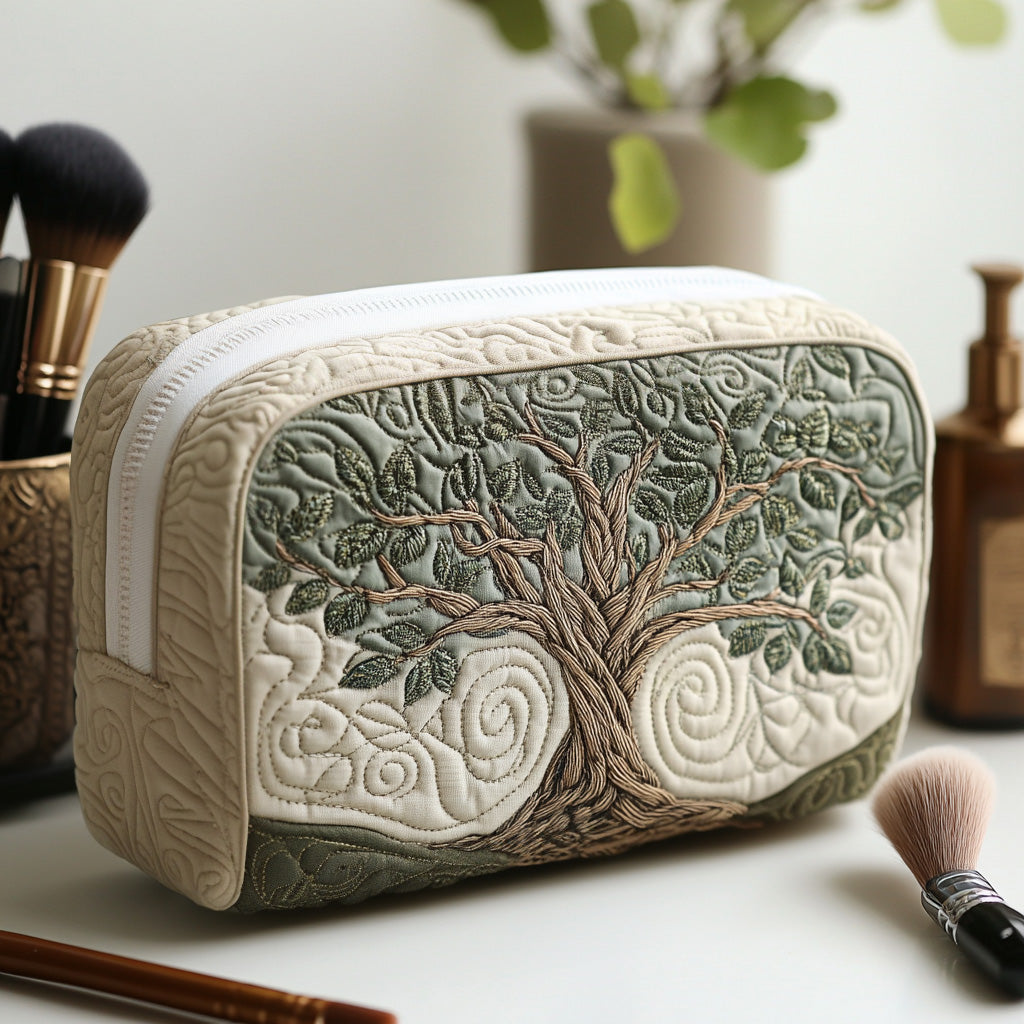 Tiffany - Quilted Toiletry Bag - Tree of Life Roots