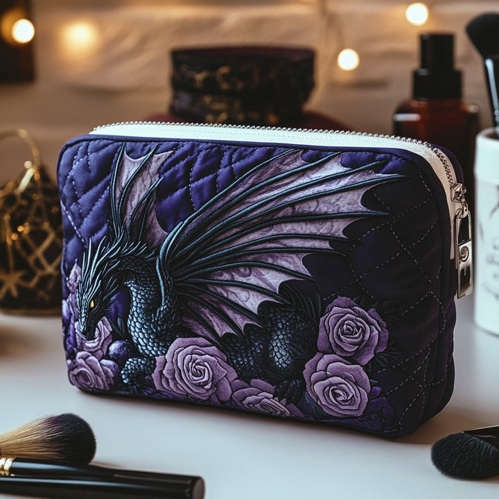 Wilhelmina - Quilted Toiletry Bag - Elegant Flower