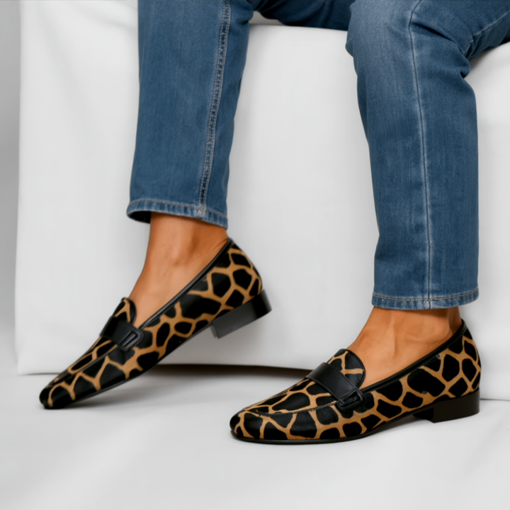 Mary Leopard Mokasiny - Dámska Pohodlná Obuv