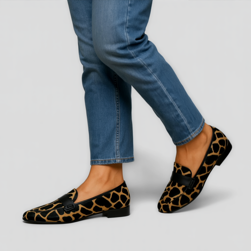 Mary Leopard Mokasiny - Dámska Pohodlná Obuv