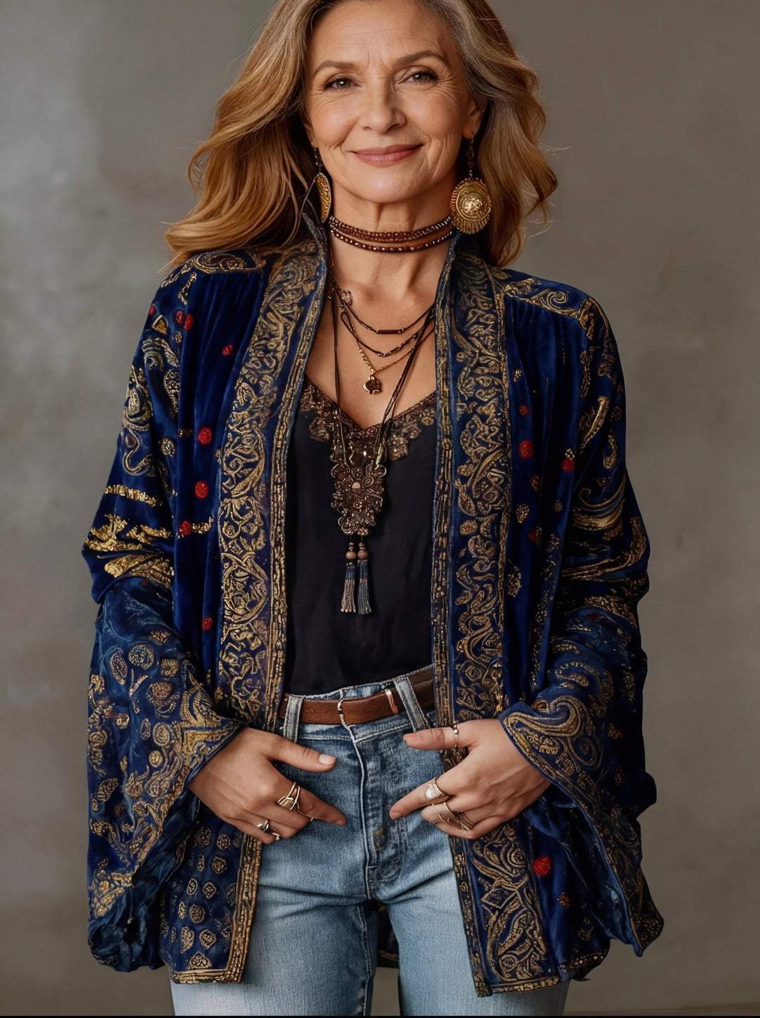 Lucia – vyšívaný kimono kardigán