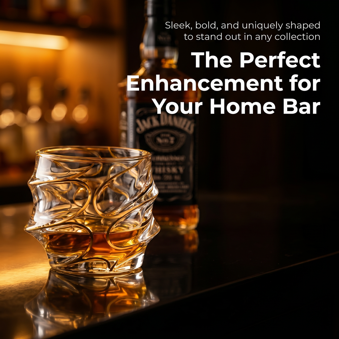 Arashi Gold Japonský Kryštálový Whisky Pohár